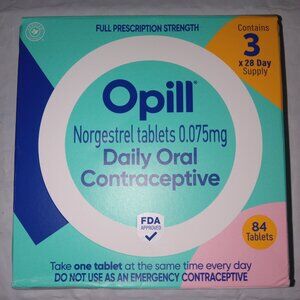 Opill Birth Control 3x28 Day Supply Exp. 12/2025